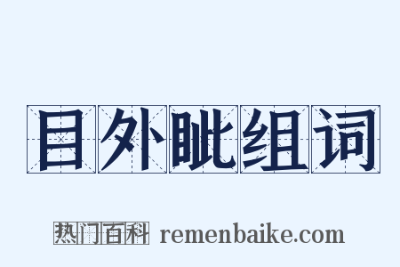 目外眦组词是什么意思的图片